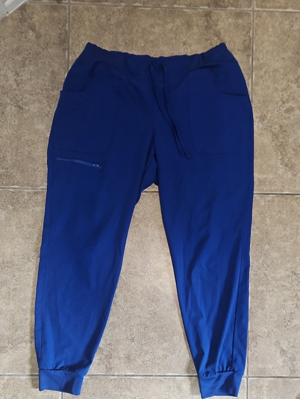 HeartSoul Galaxy Blue Jogger Scrub Pants